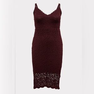 Midi Lace High-Low Dress